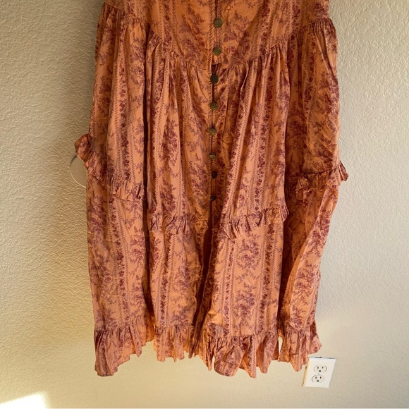 Kimchi Blue Ruffled Midi Dress in Pink and Purple - Picture 8 of 16